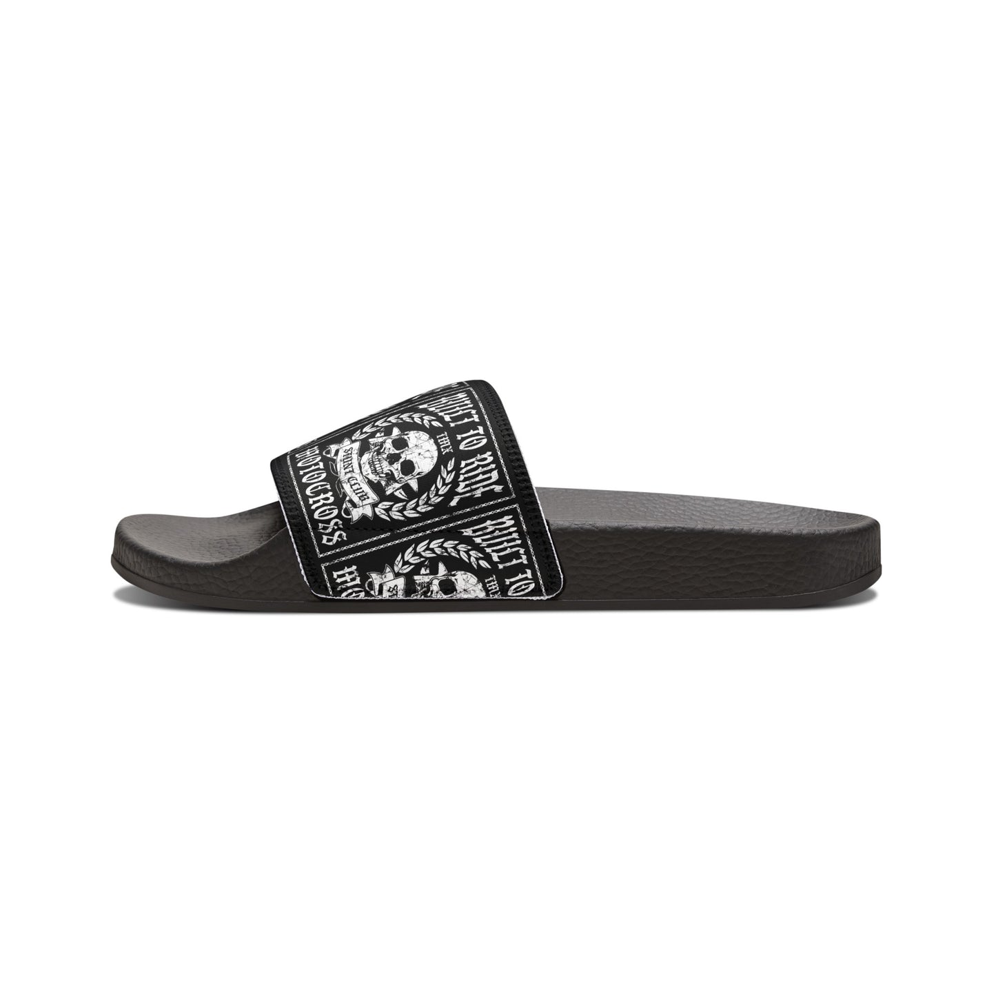 Built to Ride - Men's PU Slide Sandals - Blackout