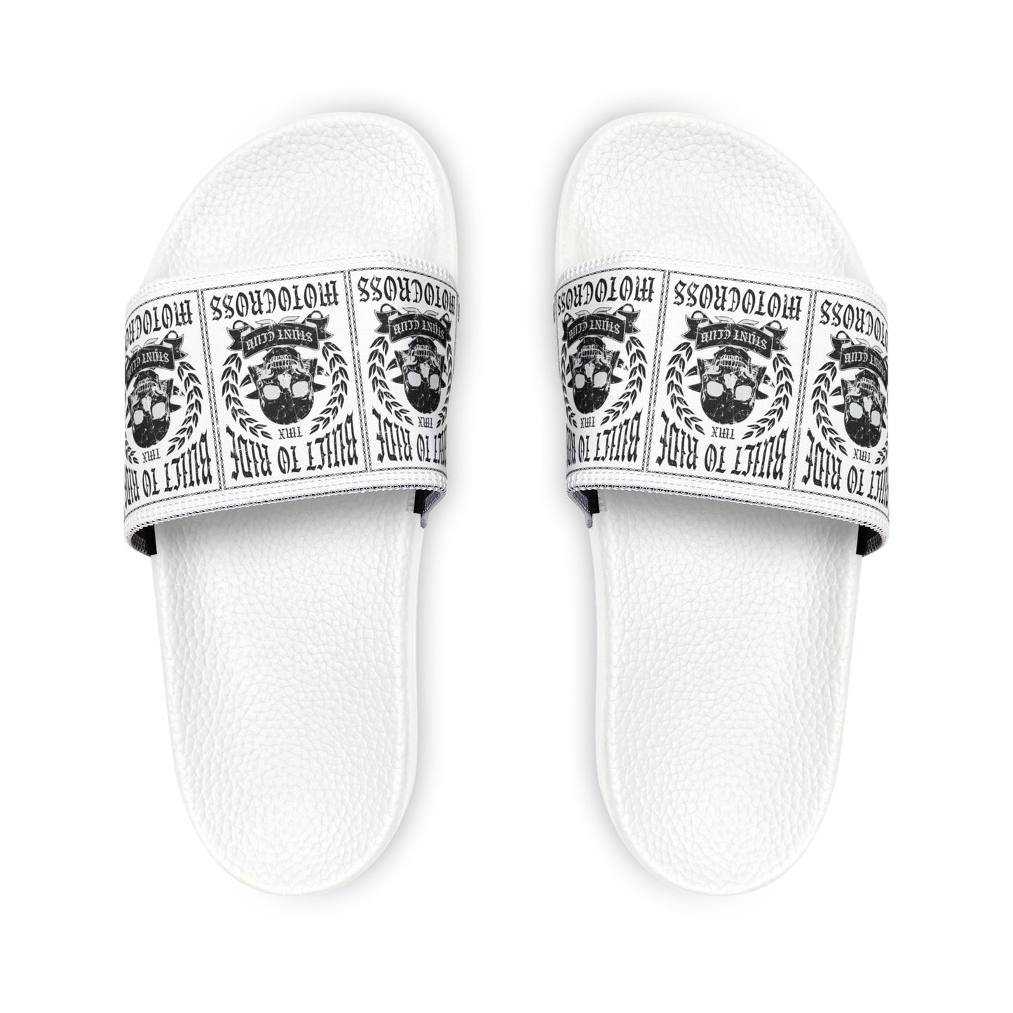 Built to Ride - Women's PU Slide Sandals - White