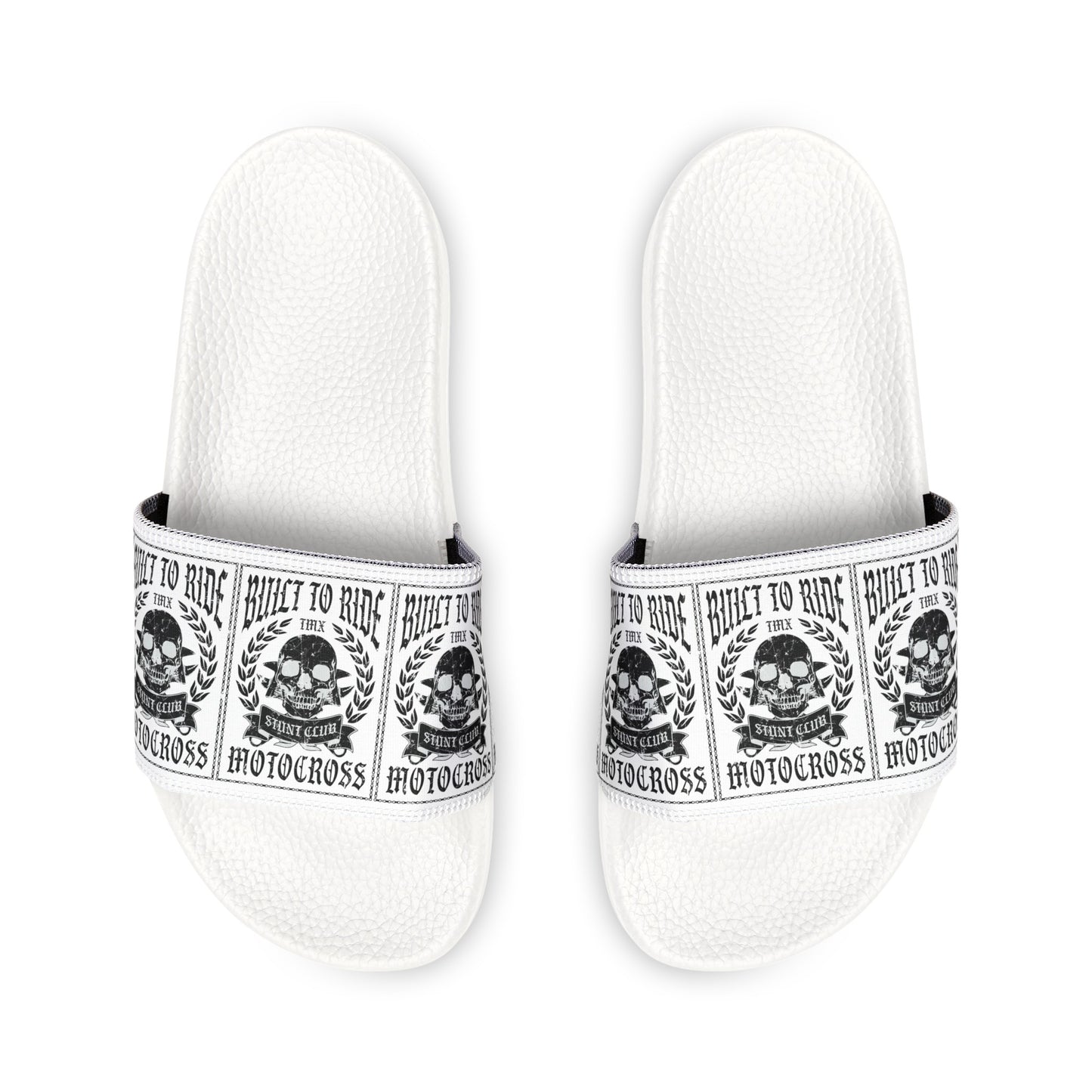 Built to Ride - Women's PU Slide Sandals - White