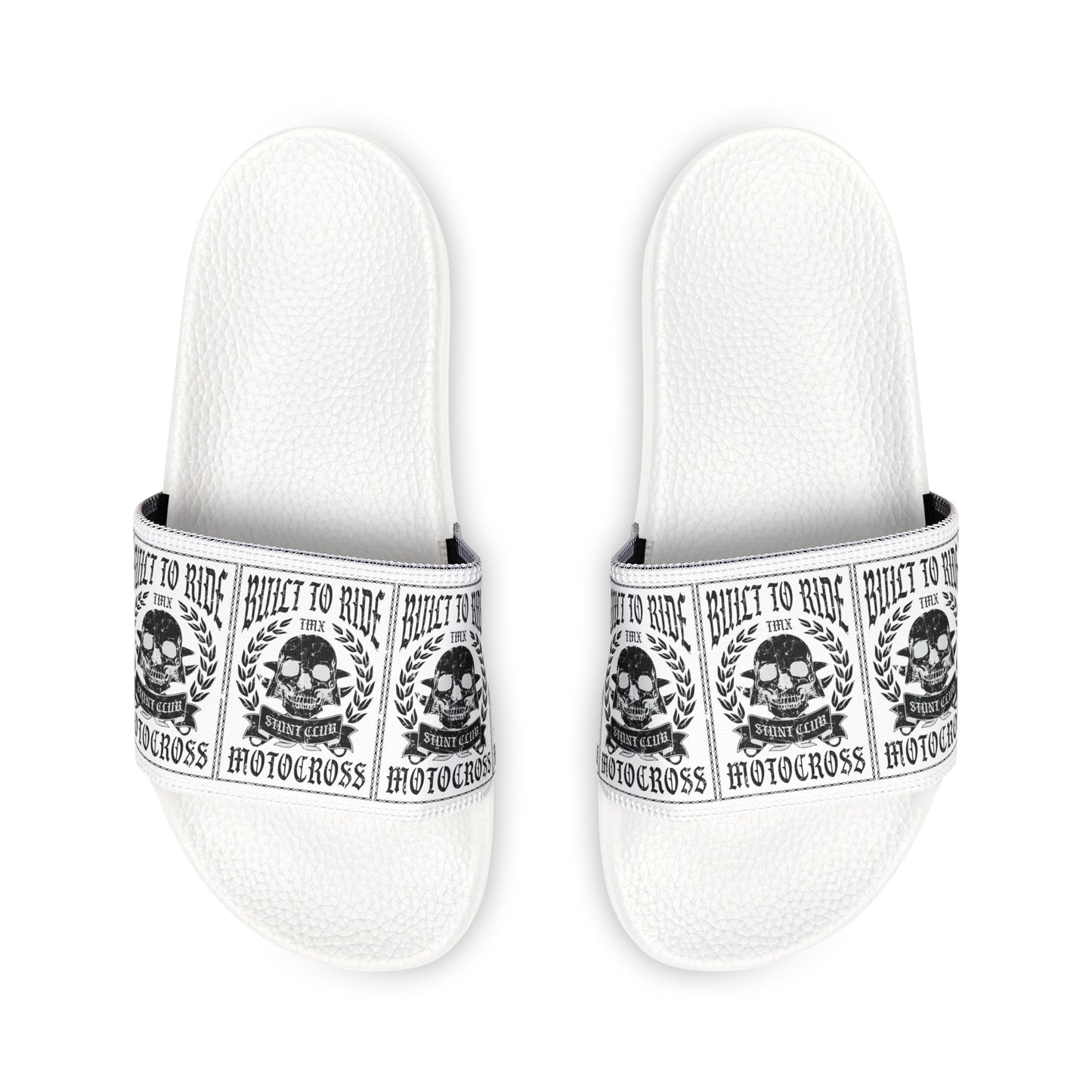 Built to Ride - Youth PU Slide Sandals - White