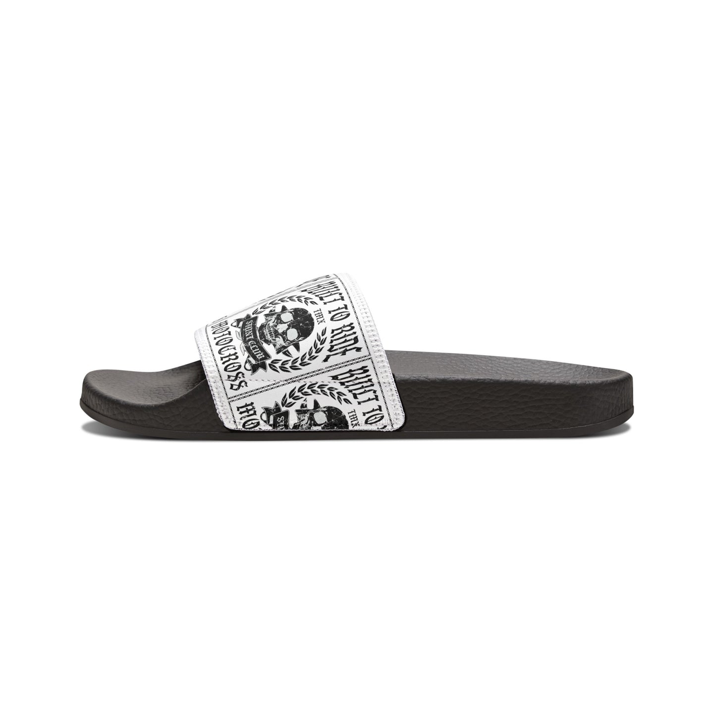 Built to Ride - Women's PU Slide Sandals - White