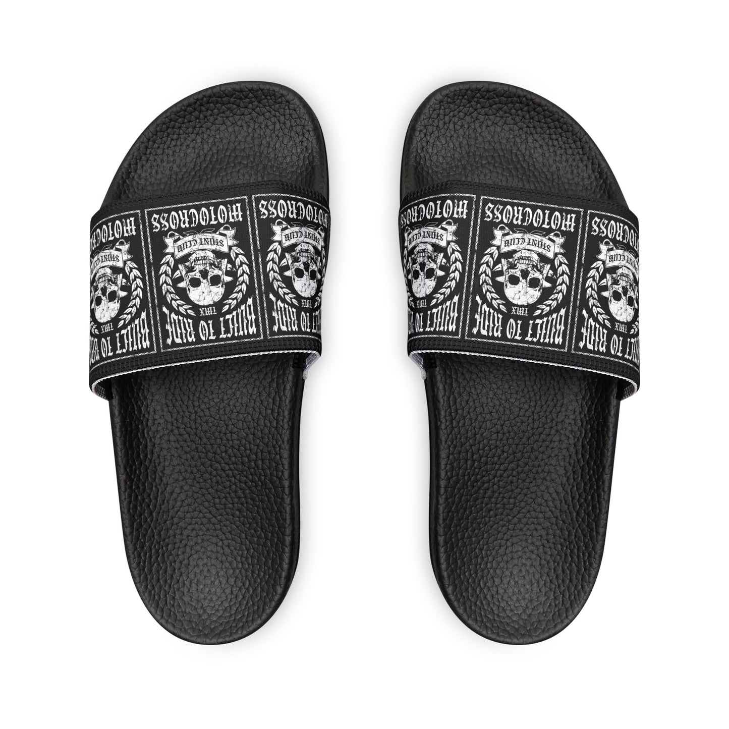 Built to Ride - Men's PU Slide Sandals - Blackout