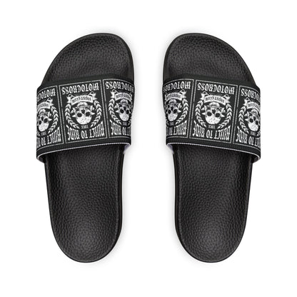 Built to Ride - Men's PU Slide Sandals - Blackout