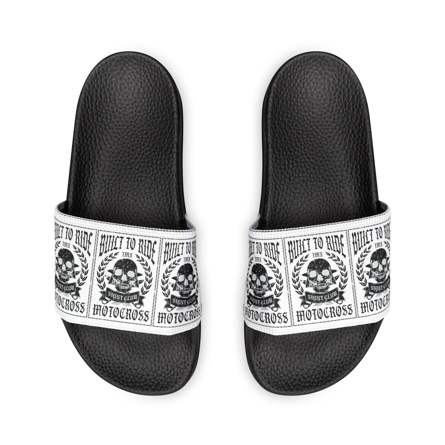 Built to Ride - Women's PU Slide Sandals - White