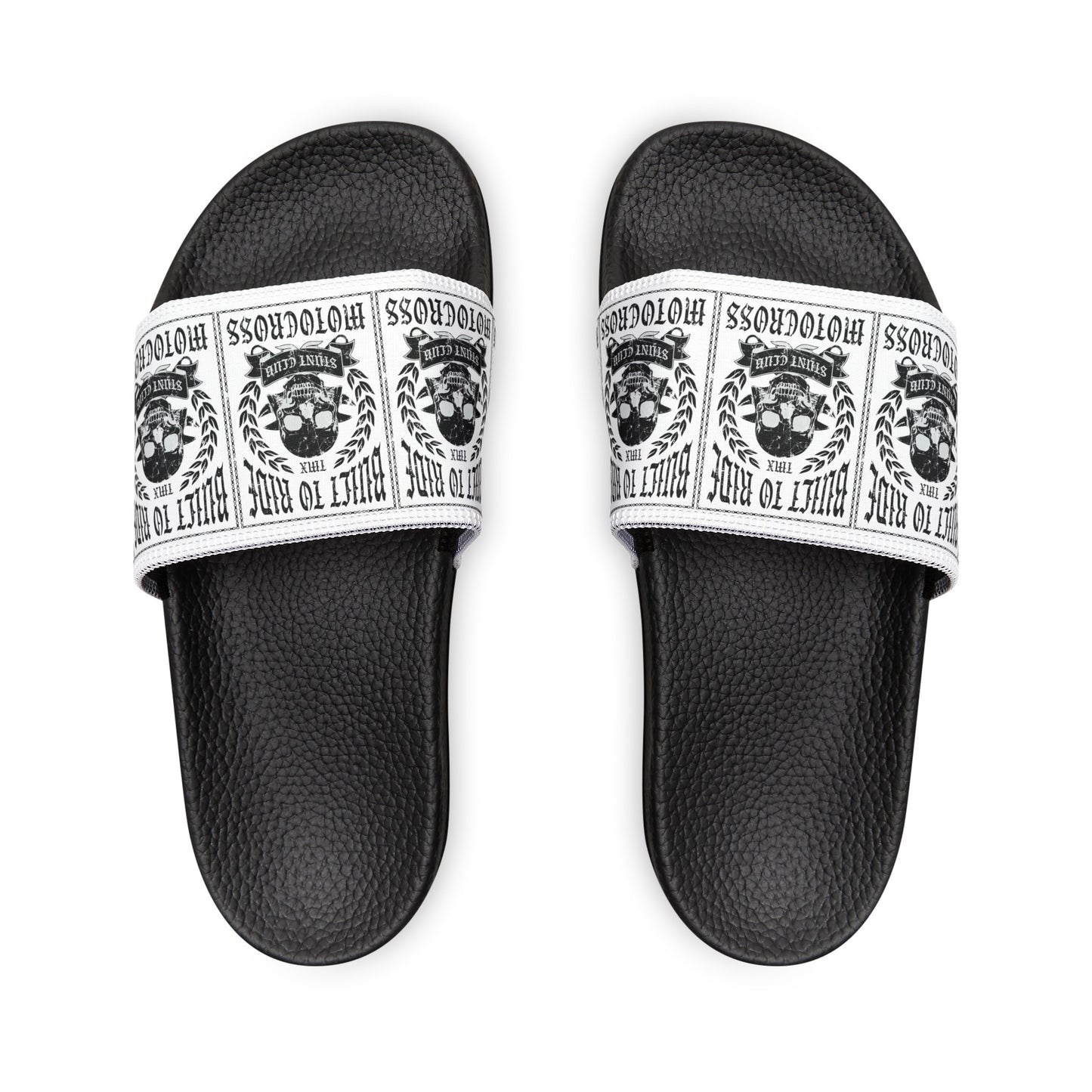 Built to Ride - Women's PU Slide Sandals - White