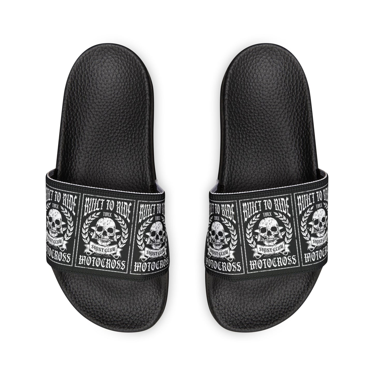 Built to Ride - Men's PU Slide Sandals - Blackout