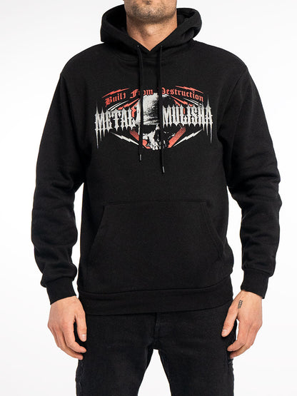 Men's Knit Hooded Pullover - Wreck-Black-Small