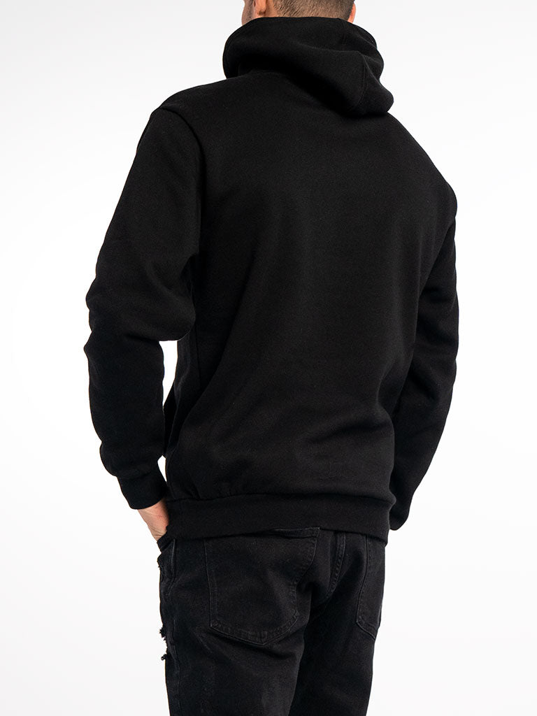 Men's Knit Hooded Pullover - Wreck-Black-Small
