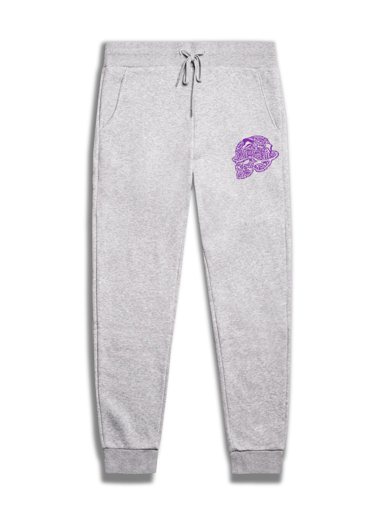 Women's Knit Sweatpants - Frills-Heather Grey