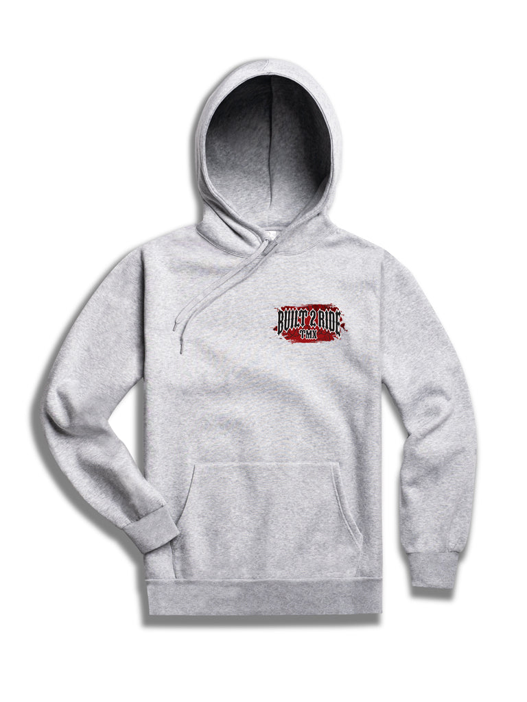 Men's Knit Hooded Pullover - Built 2 Ride-Heather Grey-3X-Large