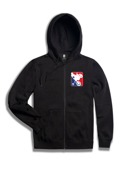 Men's Knit Zip Hoodie - Tmx League-Black-3X-Large