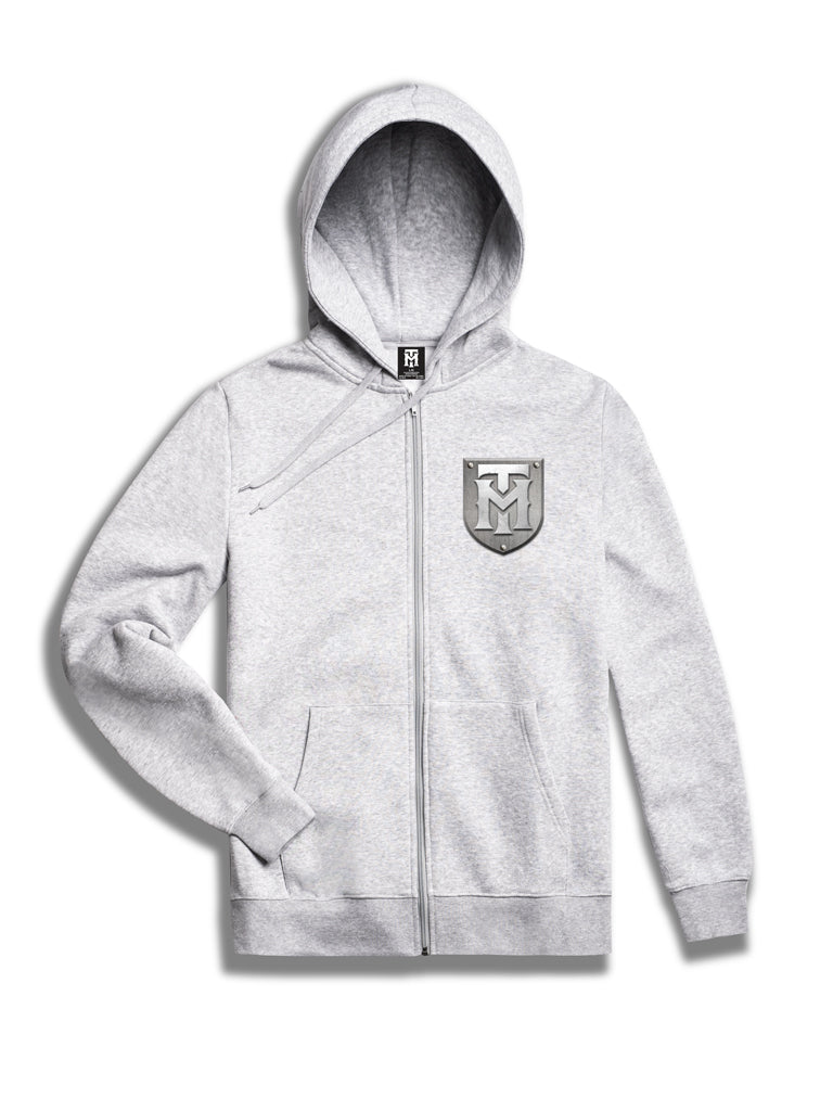 Men's Knit Zip Hoodie - Plated-Heather Grey-3X-Large