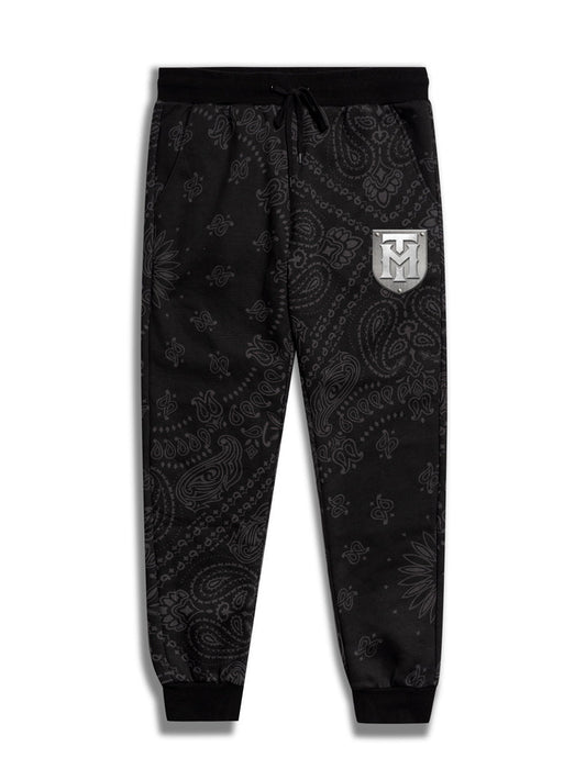 Men's Knit Sweatpants - Plated-Black Camo-3X-Large