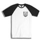 Men's Knit S/S Raglan Tee - Plated-White-Black-3X-Large